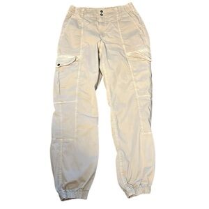 GARAGE Womans Cargo Pants Cream Size Medium